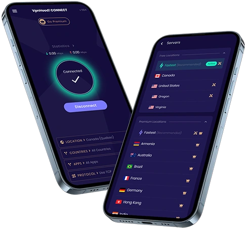 VpnHood! CONNECT screenshot mockup