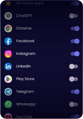 Apps filter screenshot